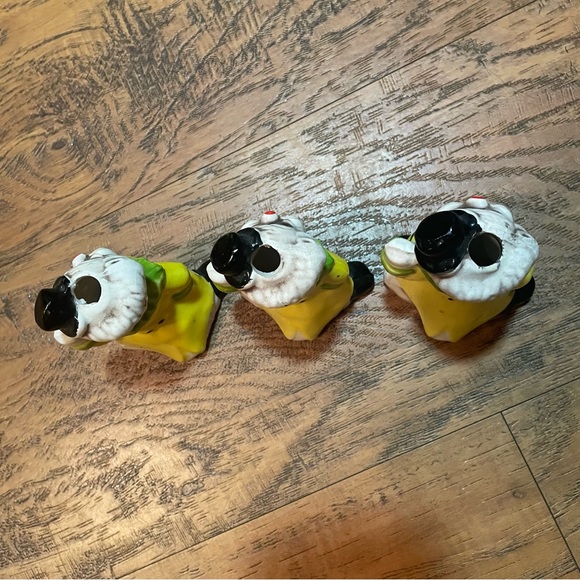 Vintage porcelain clown candle holders for thin tapper candlesticks 3 piece set - Picture 6 of 16